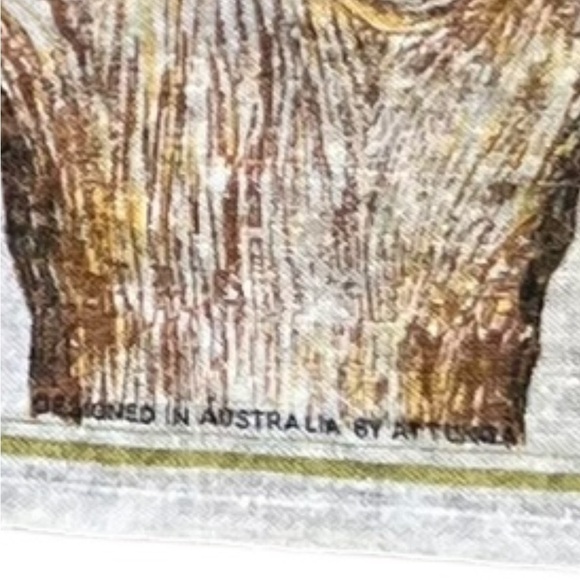 Vintage Australian Linen Souvenir Tea Towel Set Rodriguez Attunga Turtles Koalas - Picture 10 of 12